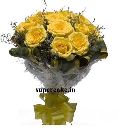 10 Yellow Rose Bunch